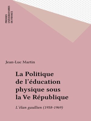 cover image of La Politique de l'éducation physique sous la Ve République